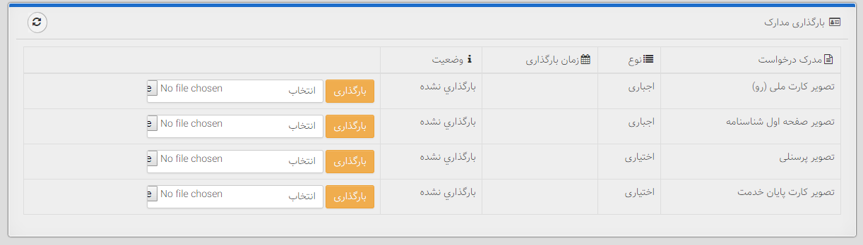 بارگزاری مدارک لازم در وب سایت نشان اعتماد الکترونیکی