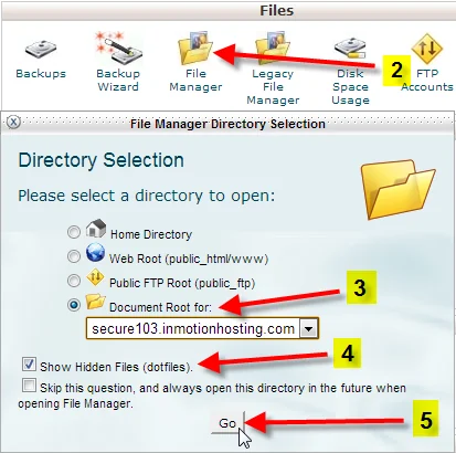 یافتن فایل htaccess.