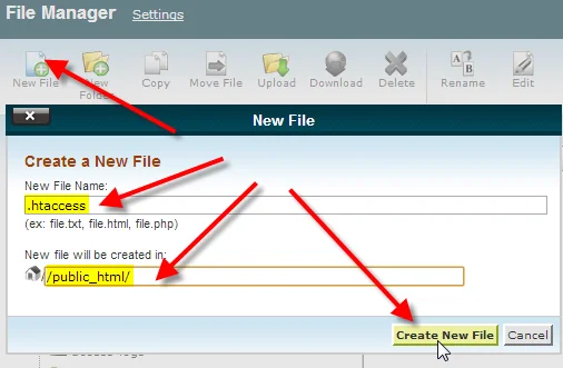 ایجاد و ویرایش فایل htaccess.