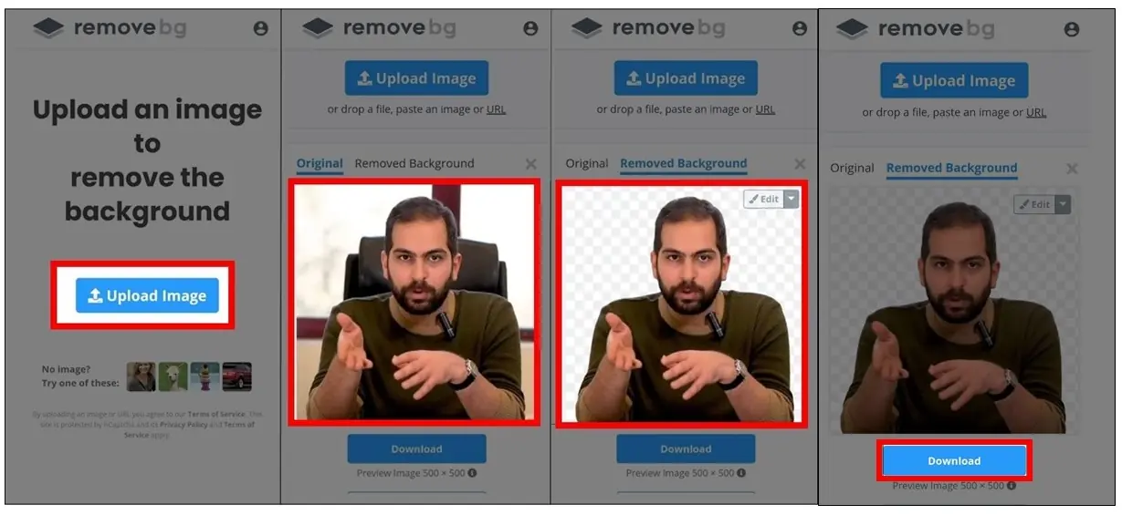 حذف پس زمینه عکس با اپلیکیشن remove bg