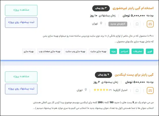 فرصت شغلی کپیرایتر با هوش مصنوعی