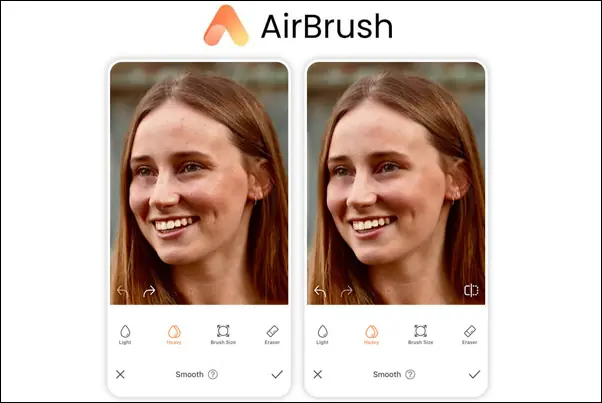 AirBrush یکی از بهترین برنامه های ویرایش عکس حرفهای هست.