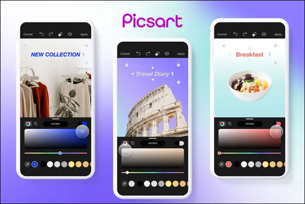 محبوبترین نرم افزار ادیت عکس موبایل PicsArt است.